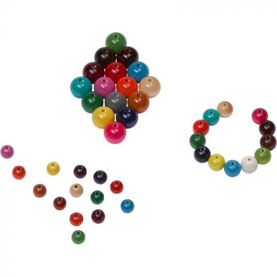 Wooden Beads Lacquered - various colors 12-20 mm-Diverse Art-Mercurius-Acorns & Twigs