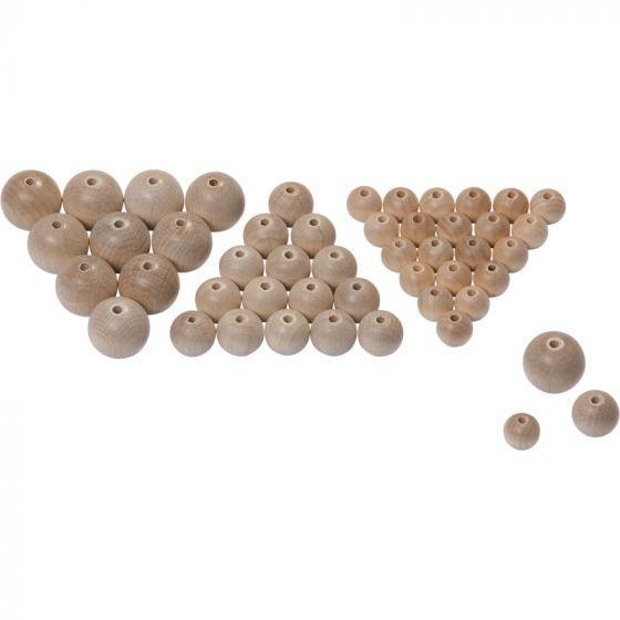 Wooden Beads Unlacquered - 12-20 mm-Diverse Art-Mercurius-Acorns &amp; Twigs